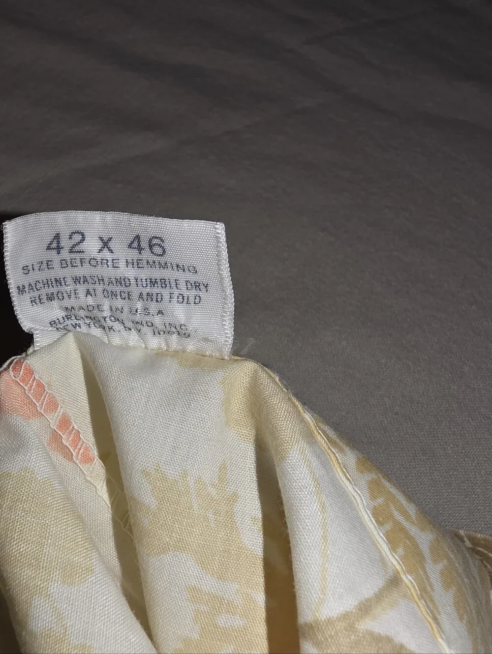 Vintage 1970s King Size Pillowcase “Forest Flower” by Burlington